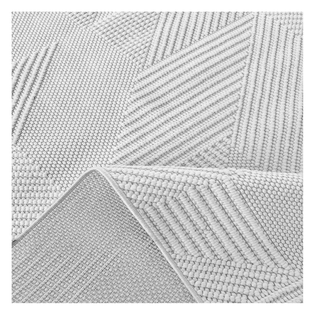 Delhi Geometric White Rug