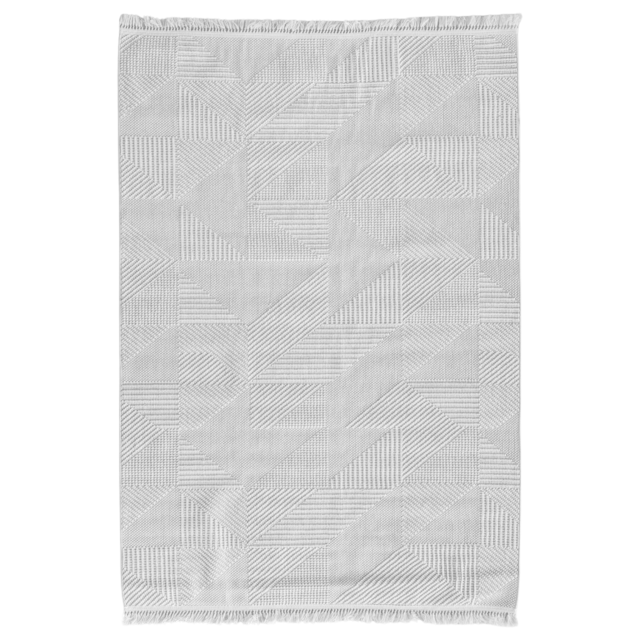 Delhi Geometric White Rug