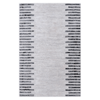 Grey Striped Rug with distressed striped motif