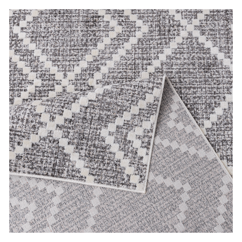 Folded dark beige Smyrna Zigzag Rug